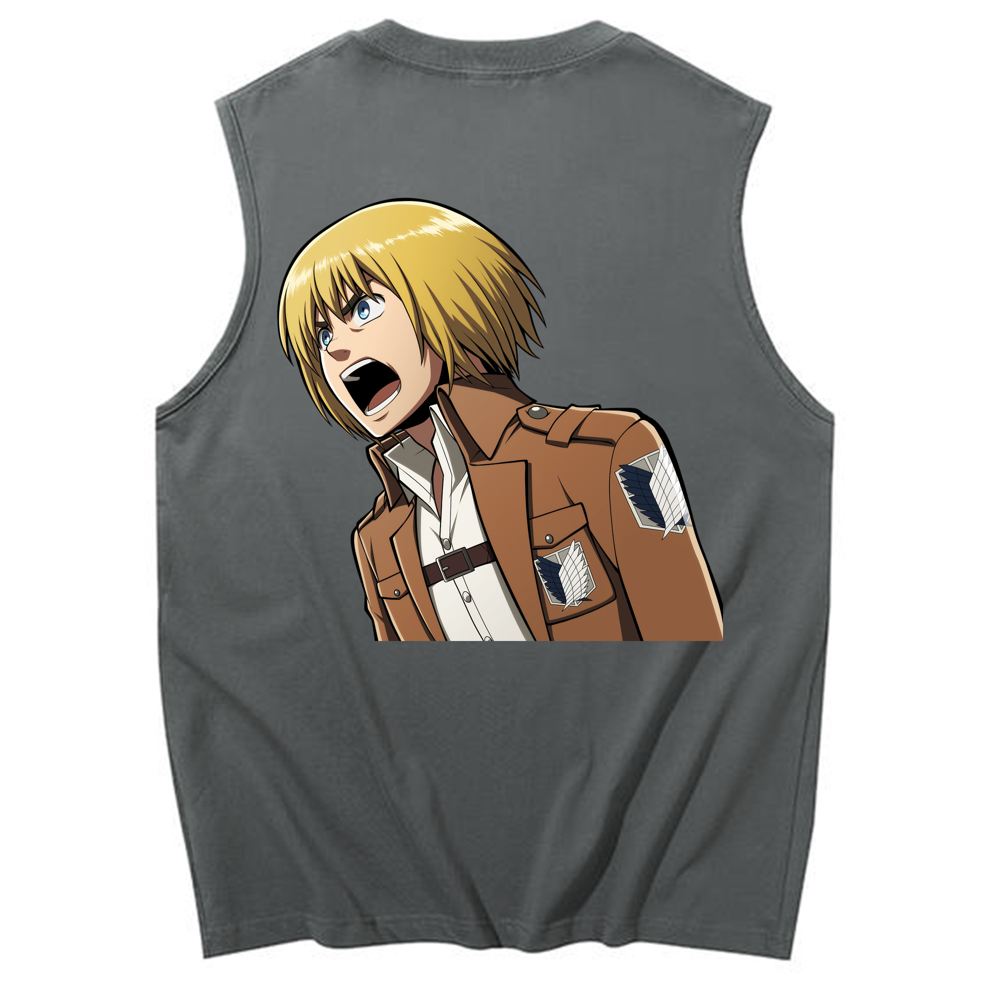 （画像用） 進撃の巨人 アルミン·アルレルト Attack on Titan Armin Arlert コットン100％タンクトップ（背面プリント）
